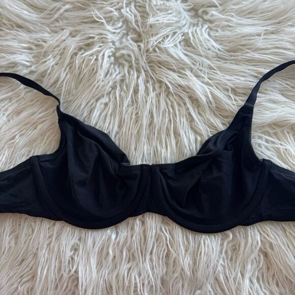 Skims Cotton Jersey T-shirt Bra Soot Size 40C - Picture 6 of 8